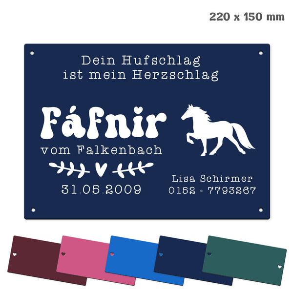 Tür- und Boxenschild "22x15"