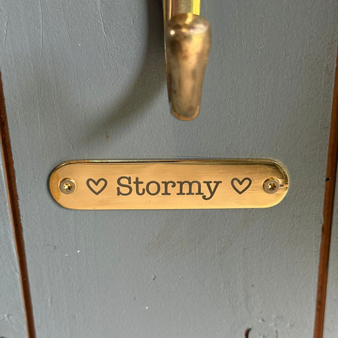 Namens-Plakette Metall groß