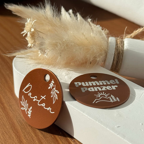 Individuelle runde Marke